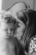 portait vintage d'une fille et sa mère